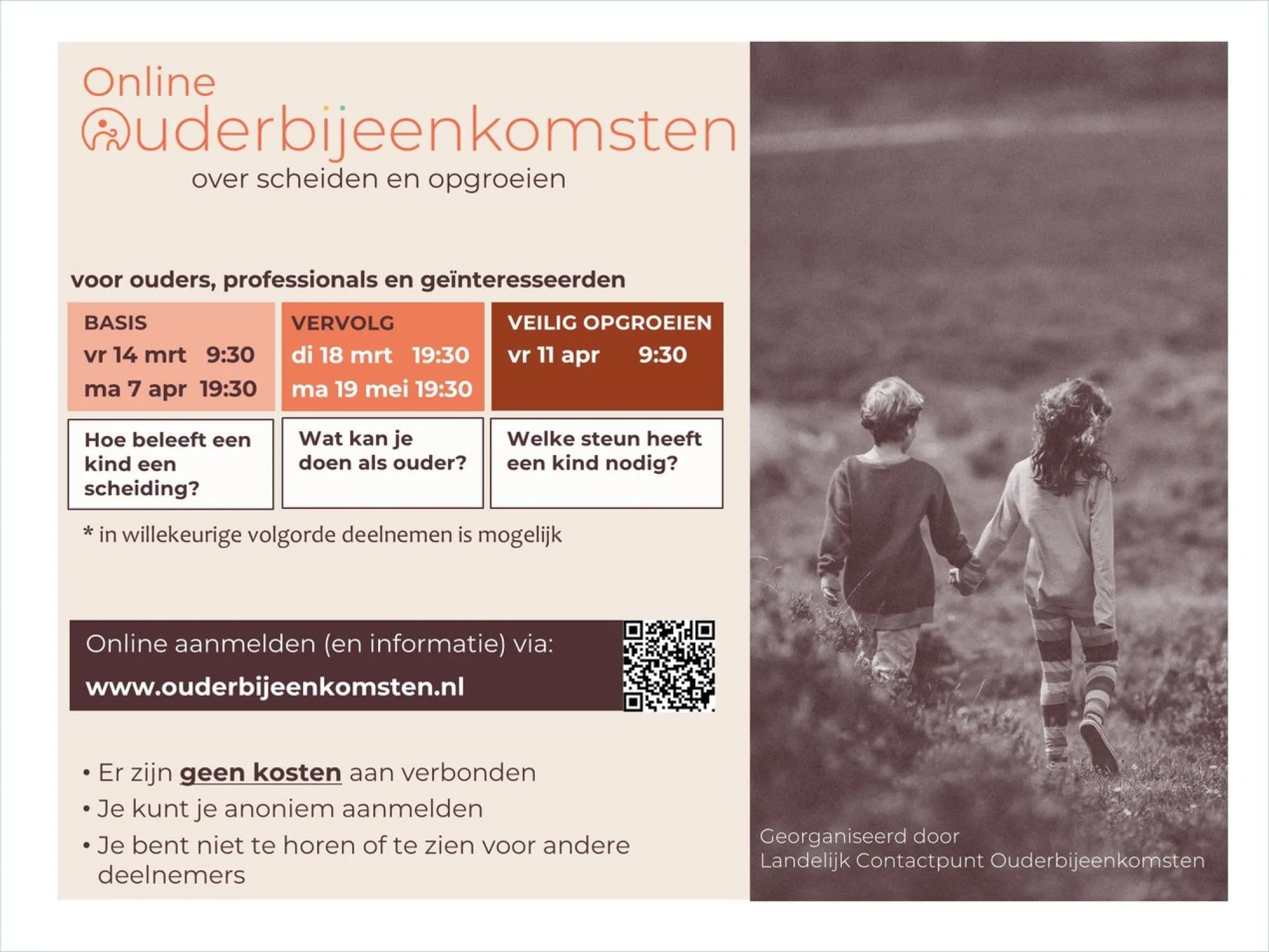 Online Ouderbijeenkomsten over Scheiden en Opgroeien